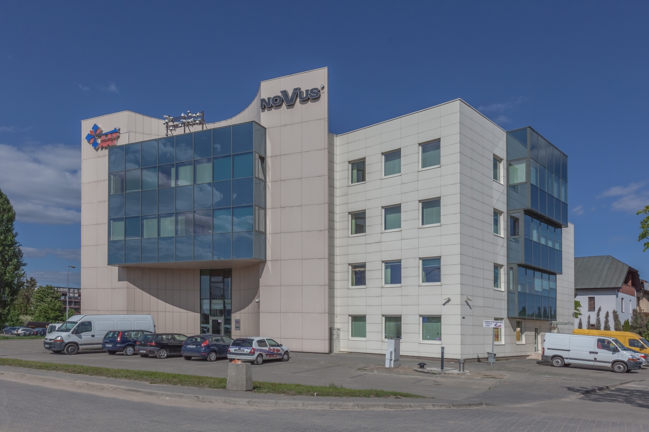 Elevation of the building with office space to let