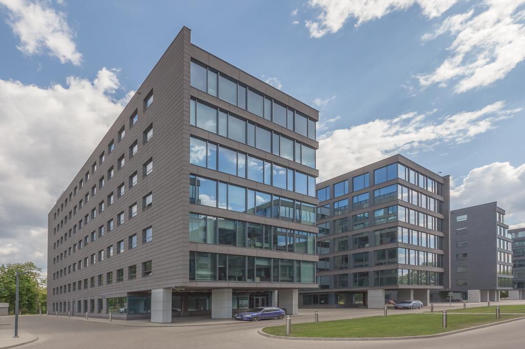 View of the front part of the office building