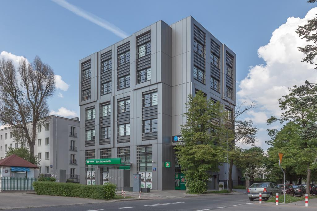 Facade of the building designed for office rent