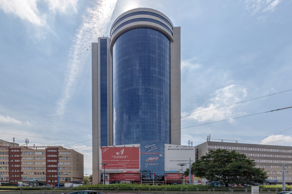 View of the front part of the office building