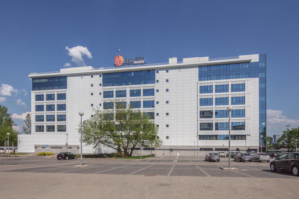 Front elevation of the building with office space to rent