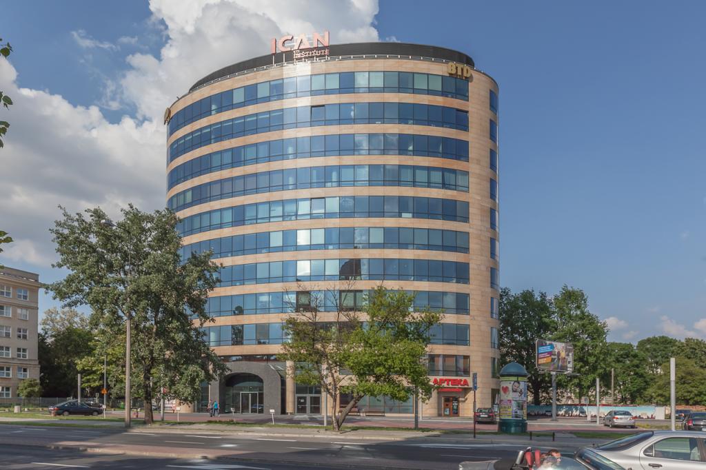 View of the elevation of the office building