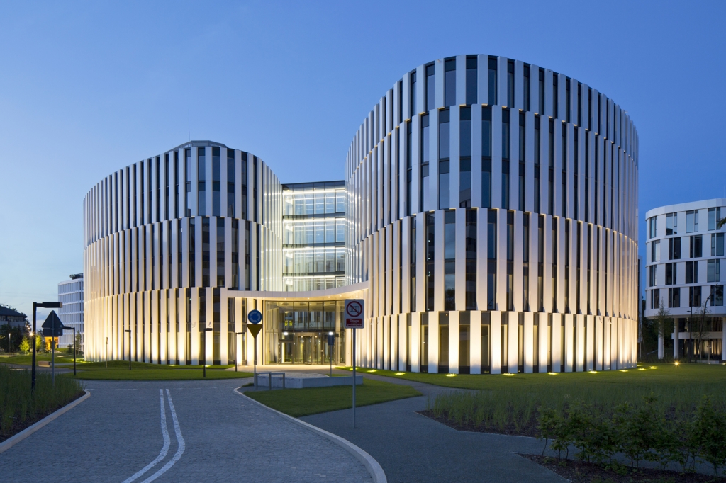 Office building entrance