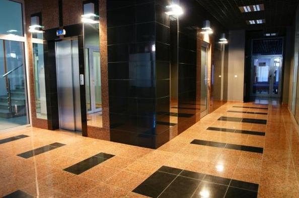 Office building, elevator lobby