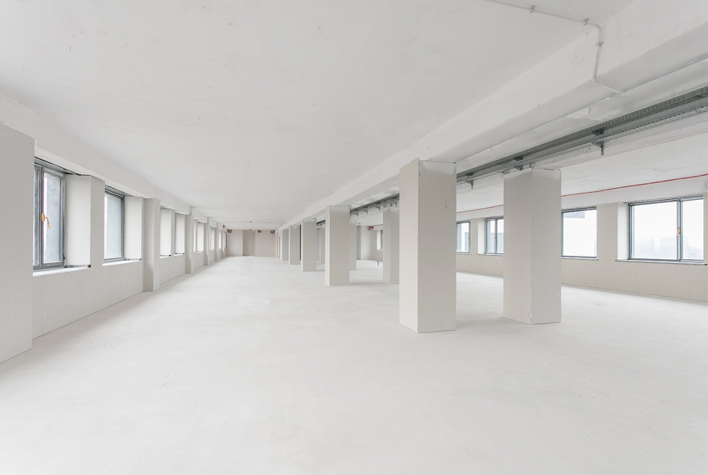 Interior of the office building before arrangment