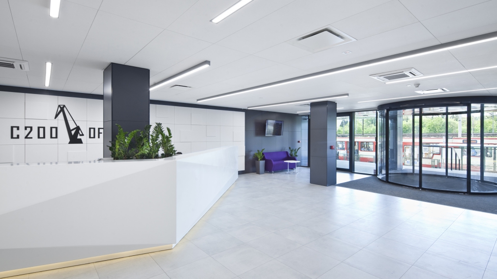 Main lobby and reception in the office building