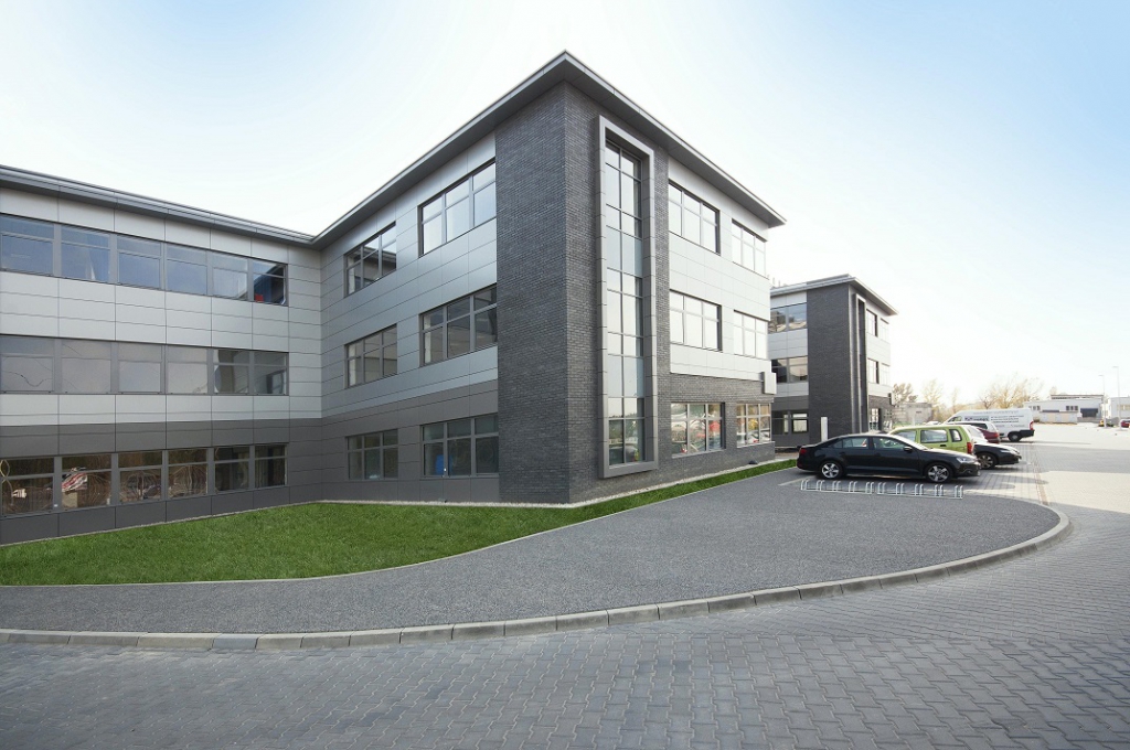 Building with office space - outside view