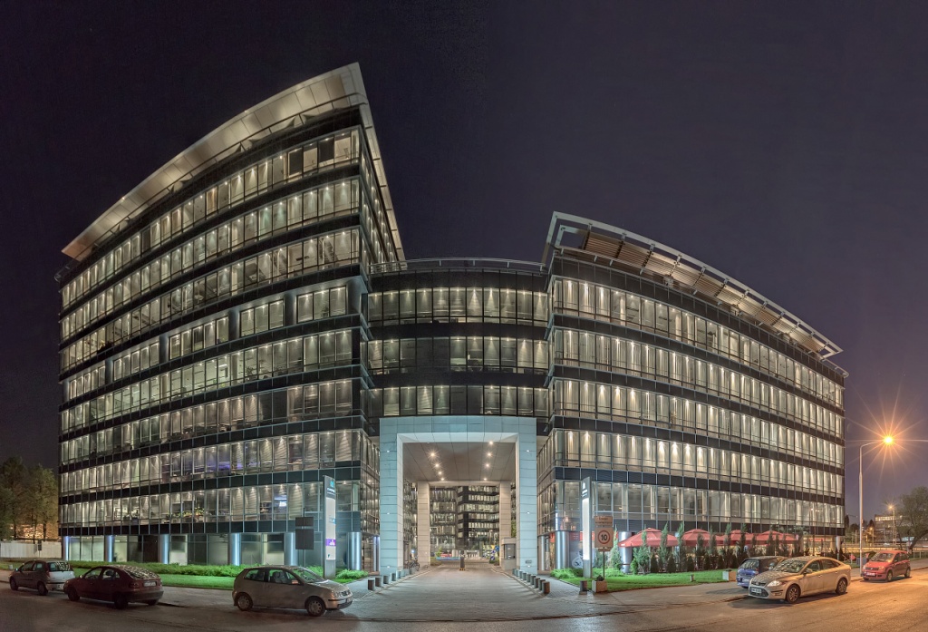 Front budynku biurowego