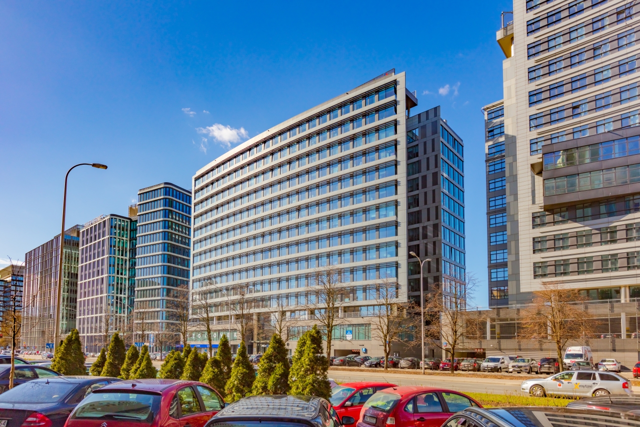 Building with office space - outside view