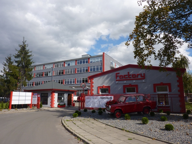 Factory Park building at Fabryczna street
