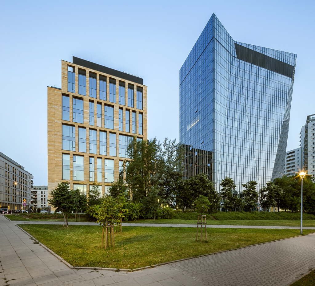 Widok na kompleks biurowy Gdański Business Center