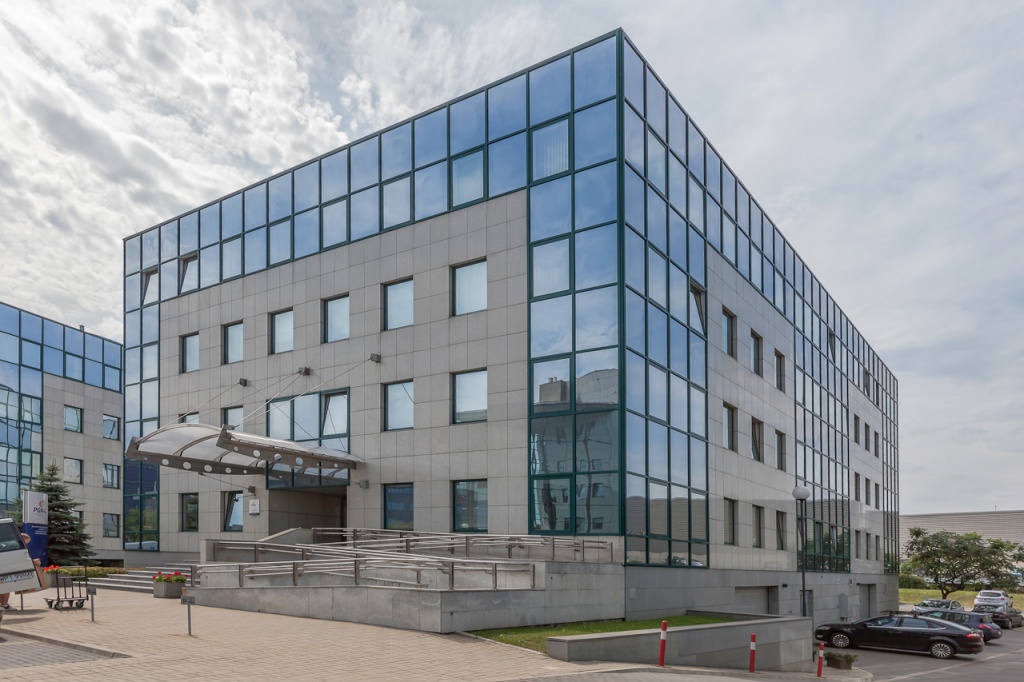 View of the elevation of the office building