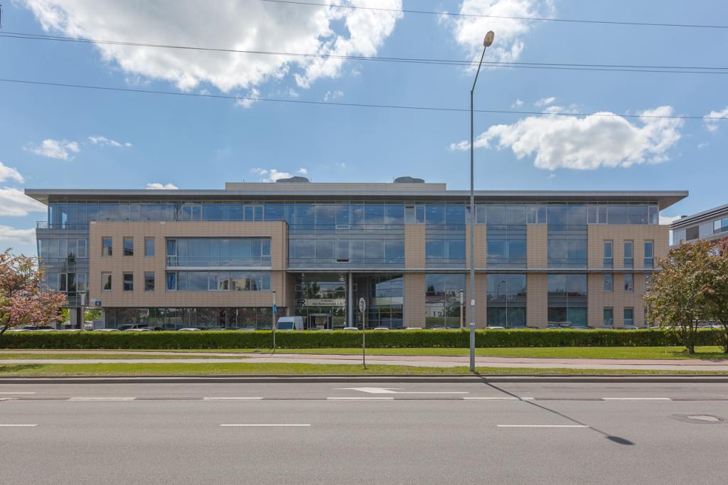 Front view of the building with office space