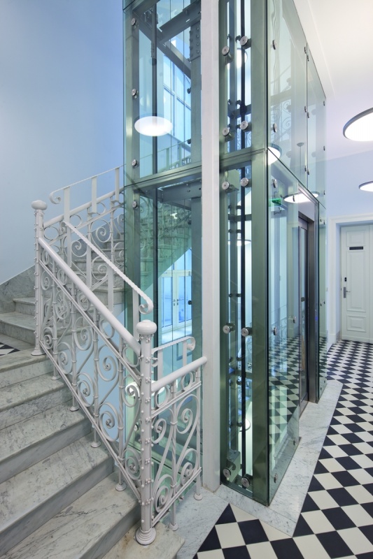 Office building, elevator lobby