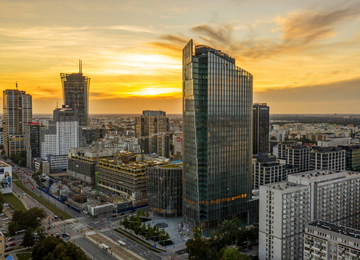 Mennica Legacy West Building osiągnął stan surowy zamknięty