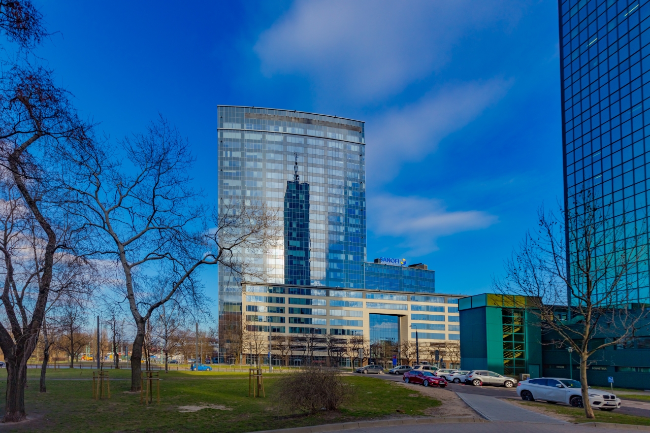 Elevation of the building designed for renting offices