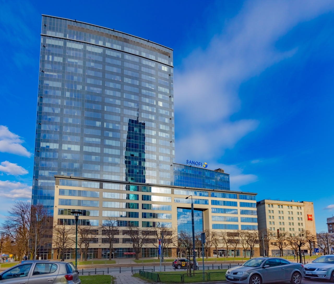 View of the front part of the office building