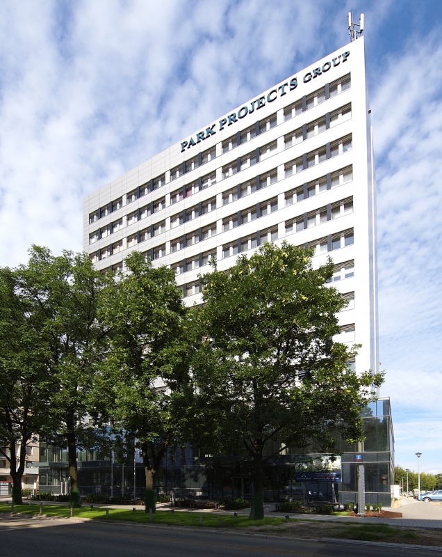 Front view of the office building