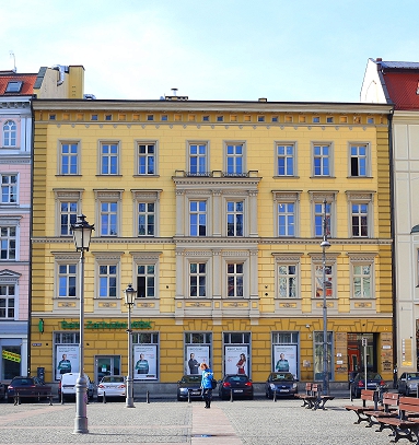 View of the front of the office building