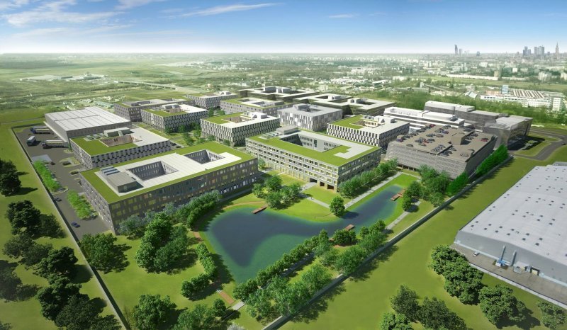 Widok z góry na kompleks Poleczki Business Park