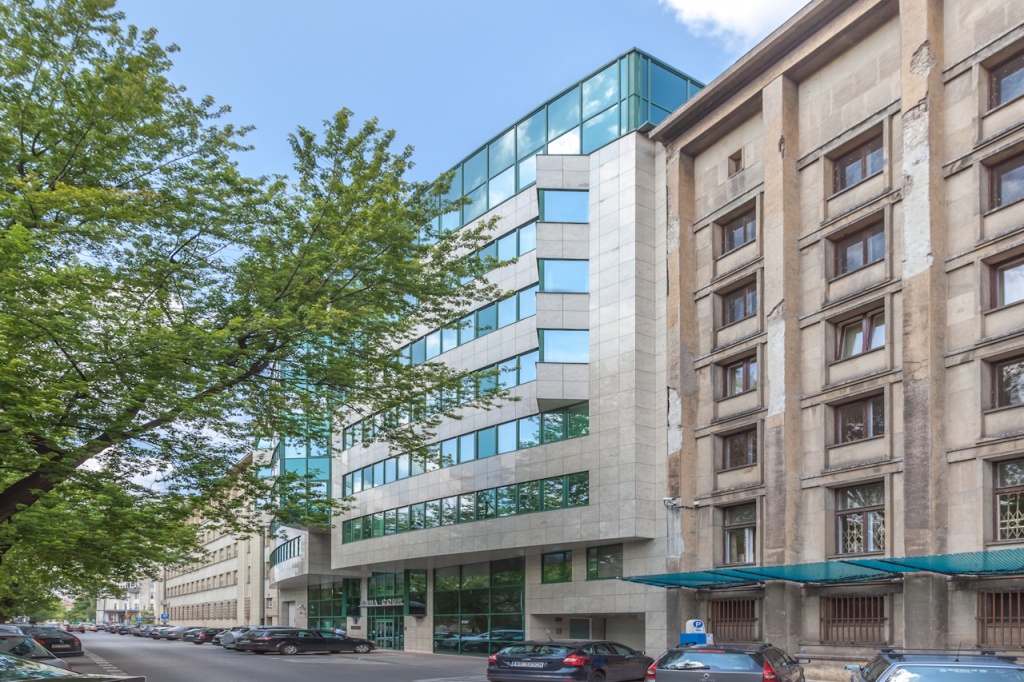 View of the front part of the office building