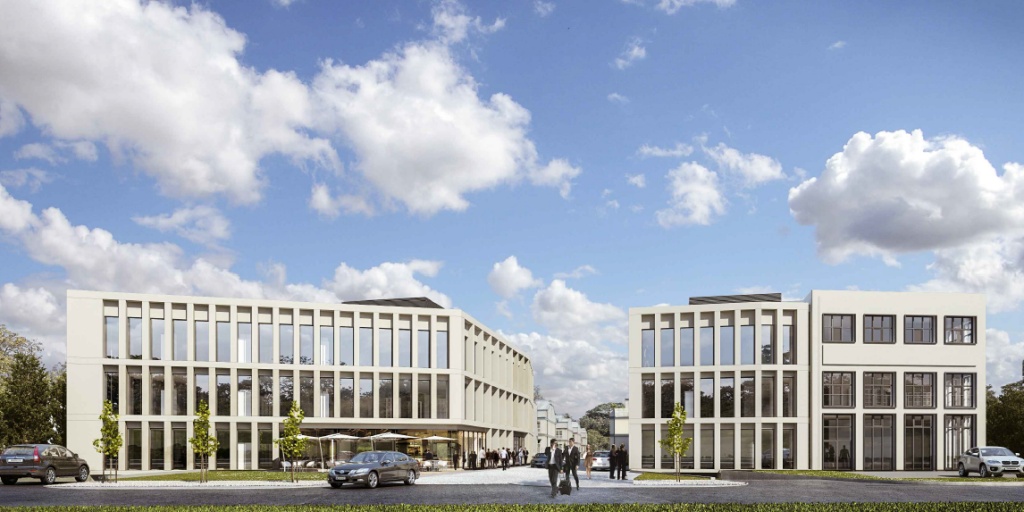 Building with office space to let