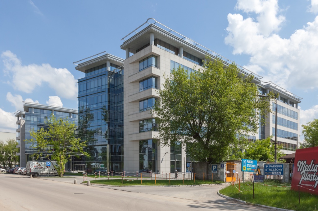 View of the elevation of the office building