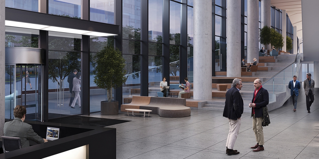 Visualisation of the reception lobby