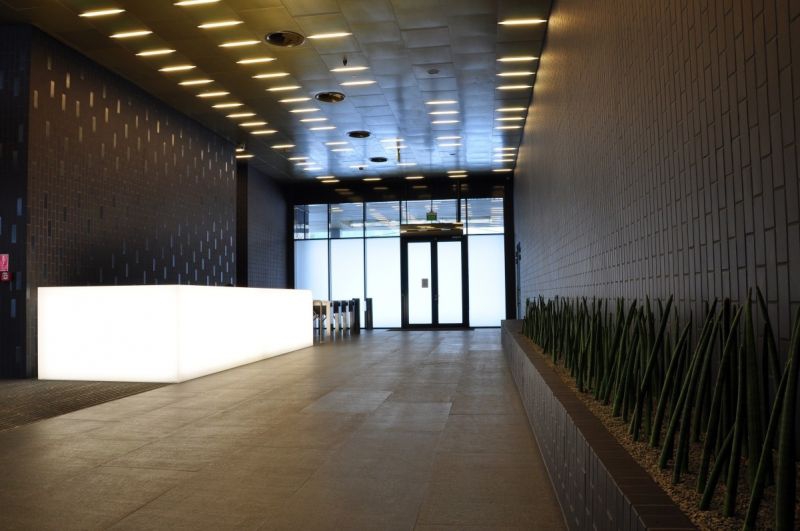 Przestronny hall z wejściem głównym