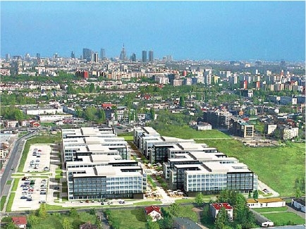 Widok z góry na kompleks The Park