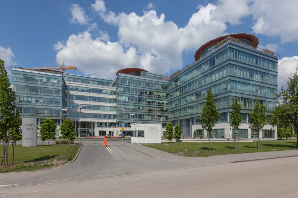 View of the front part of the office building