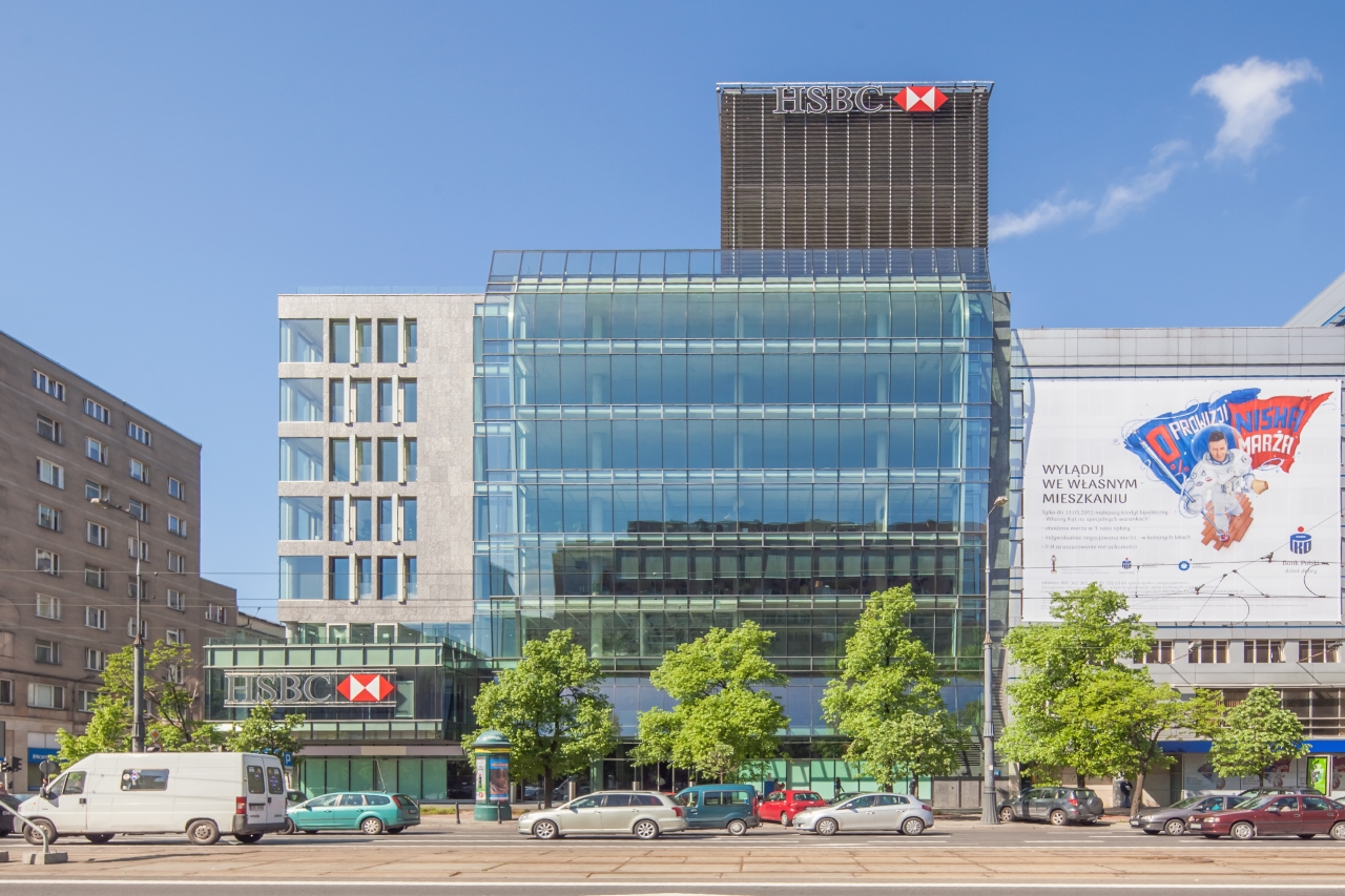 Front view of the office building