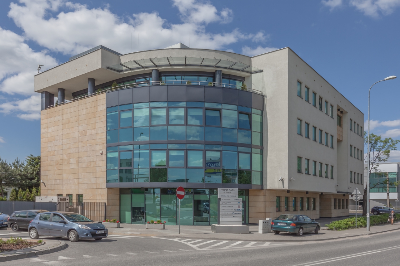 Front view of the building with office space