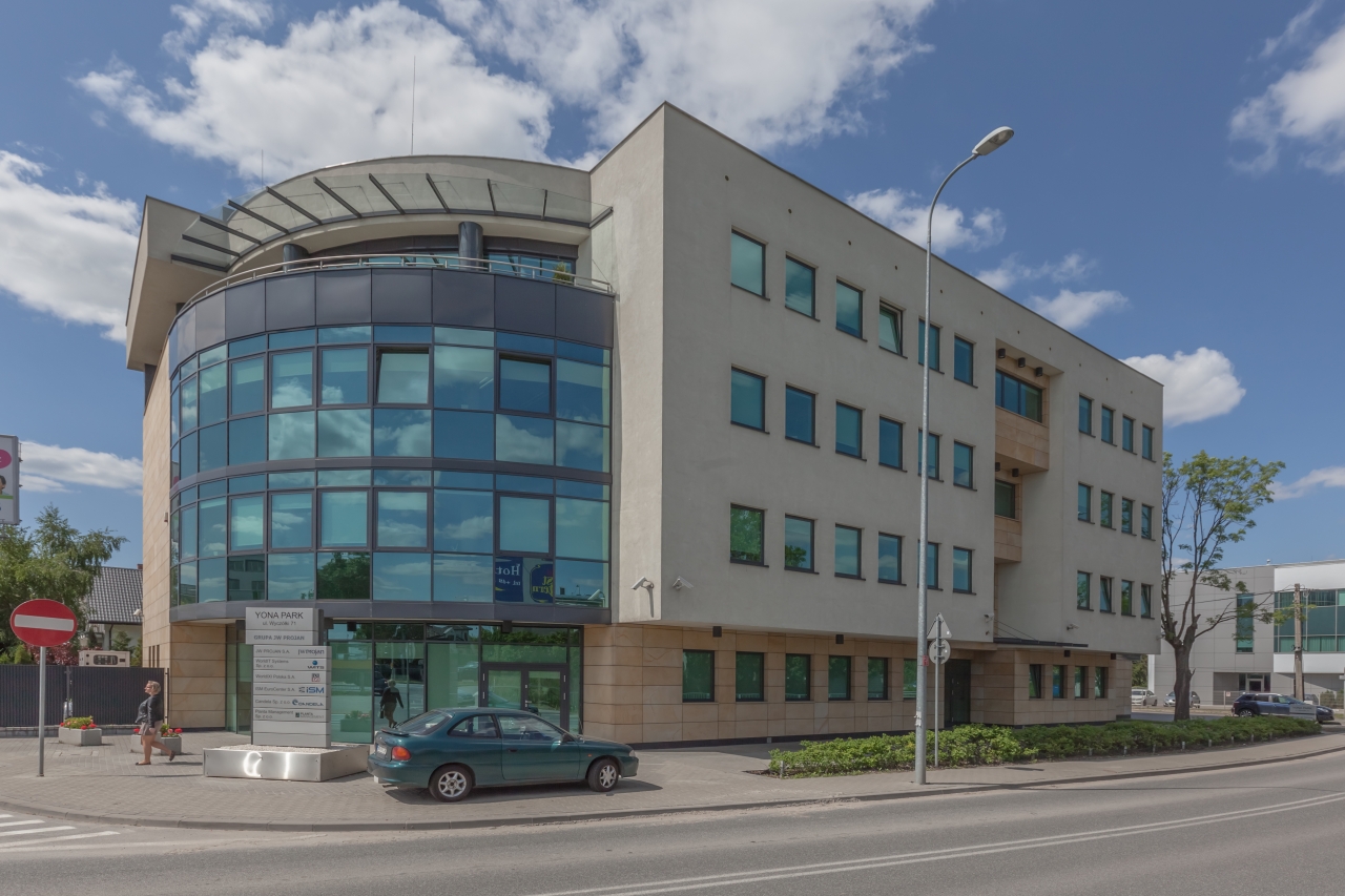 View of the front part of the office building