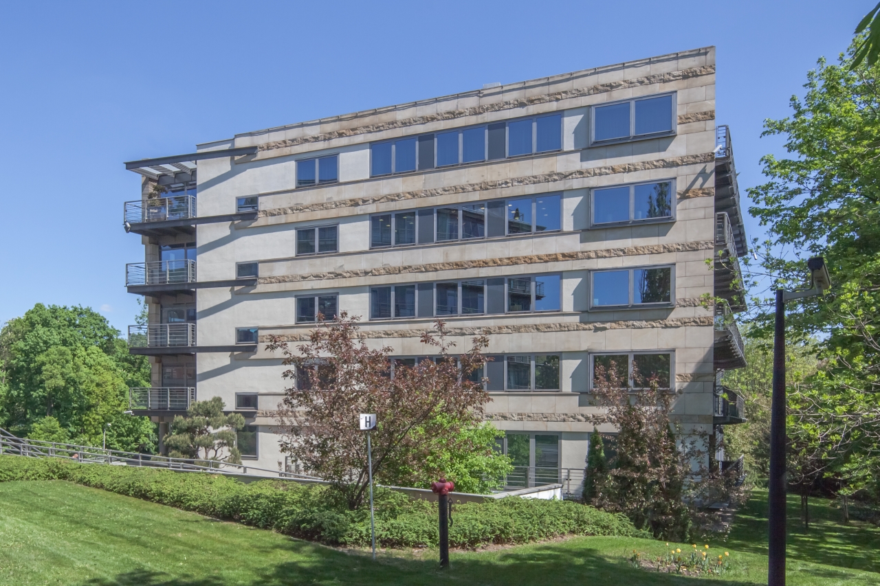 View of the elevation of the office building